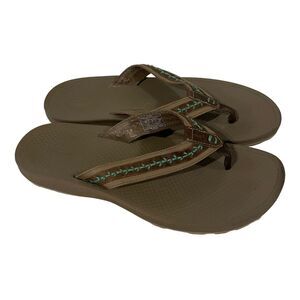 Chaco Shoes Playa Pro Leather Sandal Thong Embroidered Flip Flop Womens Size 10